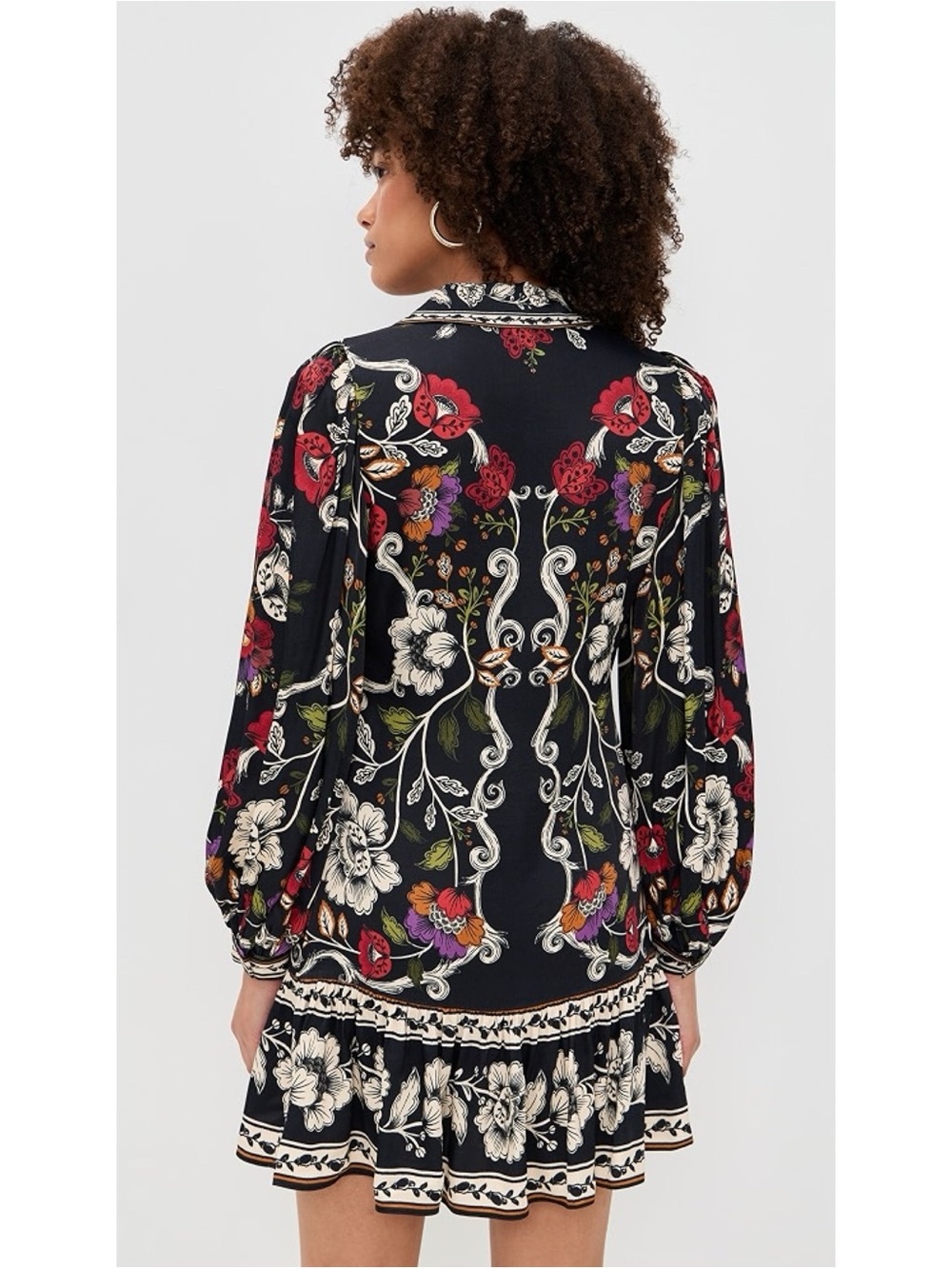 NWT Farm Rio Rococo Flowers Black Mini Dress Medium - Picture 17 of 17